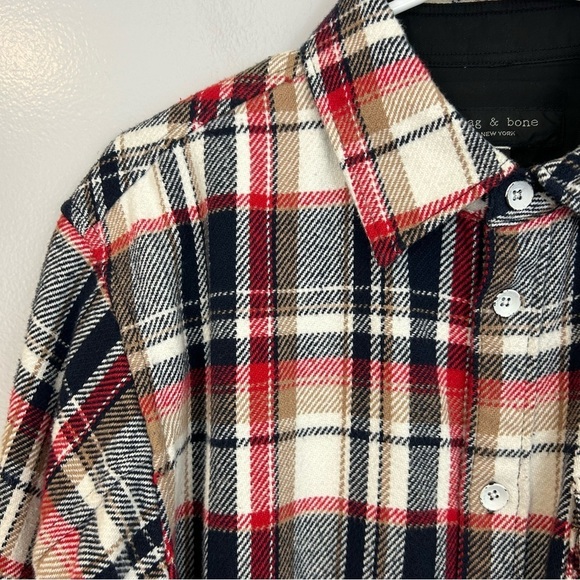 rag & Bone Engineered Plaid Button Down Shirt Jacket Size Medium - Picture 4 of 16